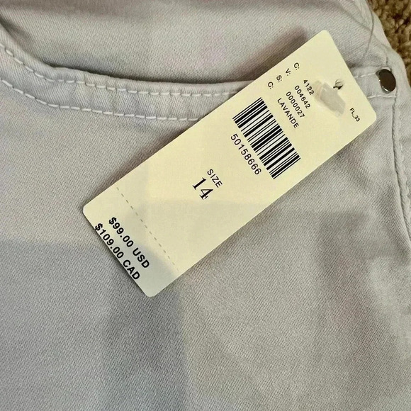 NWT new jen7 skinny ankle jeans lavender 14 Anthropologie jen 7 for all mankind - Picture 7 of 17
